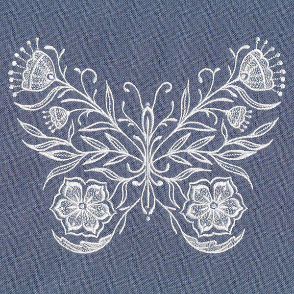 Exquisite Whitework Butterfly - Image 7
