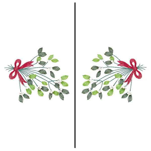 Fa-la-la Festive Mistletoe Mask Motif
