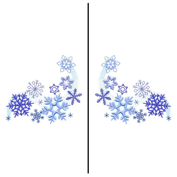 Fa-la-la Festive Snowflake Mask Motif