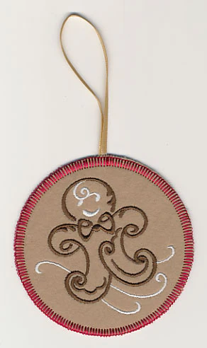 Fa La La Filigree Gingerbread Cookie Ornament (In-the-Hoop)