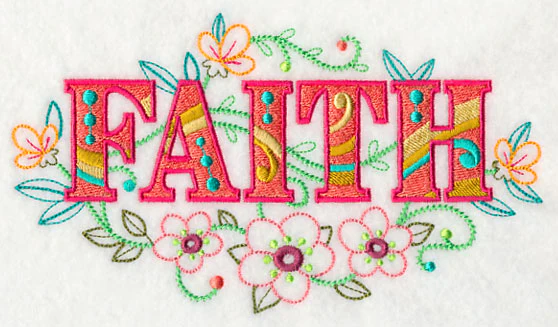 Faith with Vintage Flower Fade - Image 2