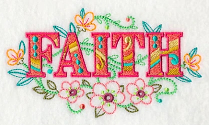 Faith with Vintage Flower Fade - Image 4