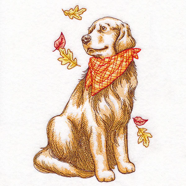 Fall Delights Golden Retriever - Image 3