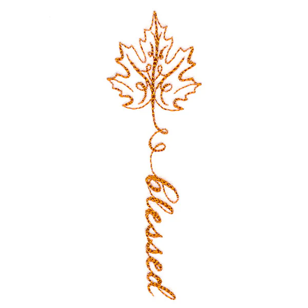 Fall Leaves Calligraphy - Blessed - Image 5