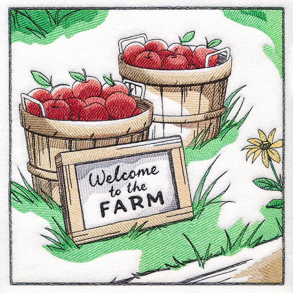 Fall on the Farm Scene - Bushels of Apples - Image 13