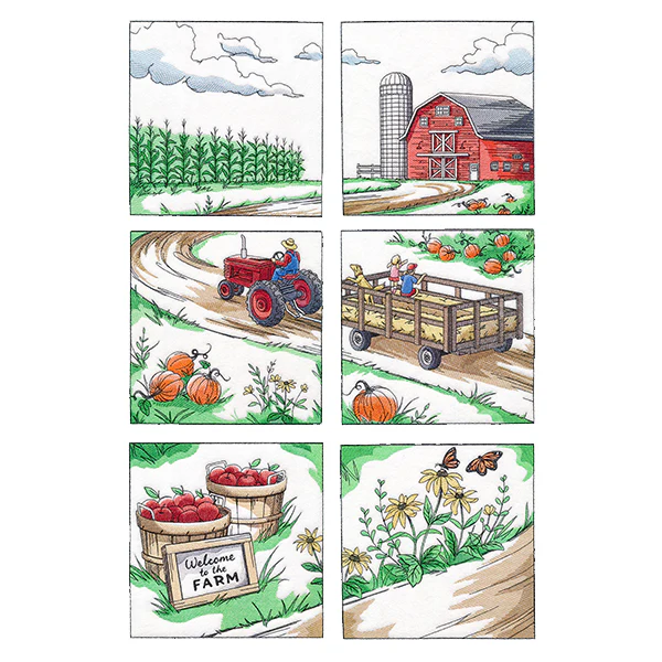 Fall on the Farm Scene - Tractor - Image 2