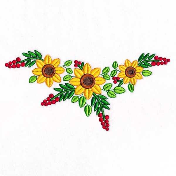 Fall Sunflowers Shirt Collar - Image 3
