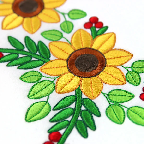 Fall Sunflowers Shirt Collar - Image 4
