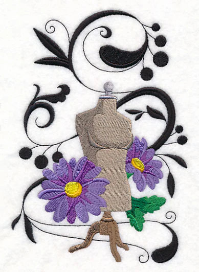 Fanciful Dress Form with Daisies - Image 4