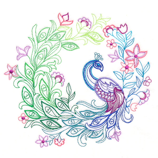 Fantastical Peacock Wreath (Vintage) - Image 2