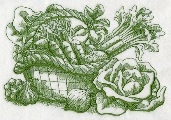 Farmers Market Vegetable Basket (Toile) - Image 3