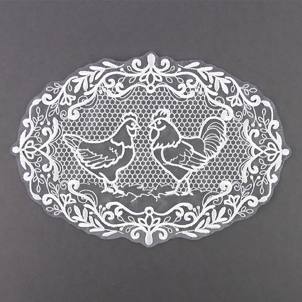 Farmhouse Chicken Doily (Organza) - Image 3