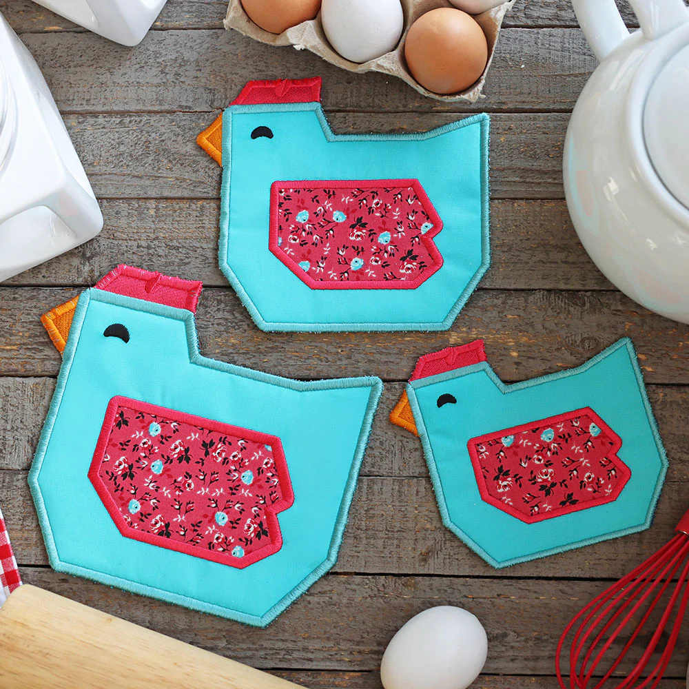 Farmyard Chicken Trivet (In-the-Hoop) - Image 3