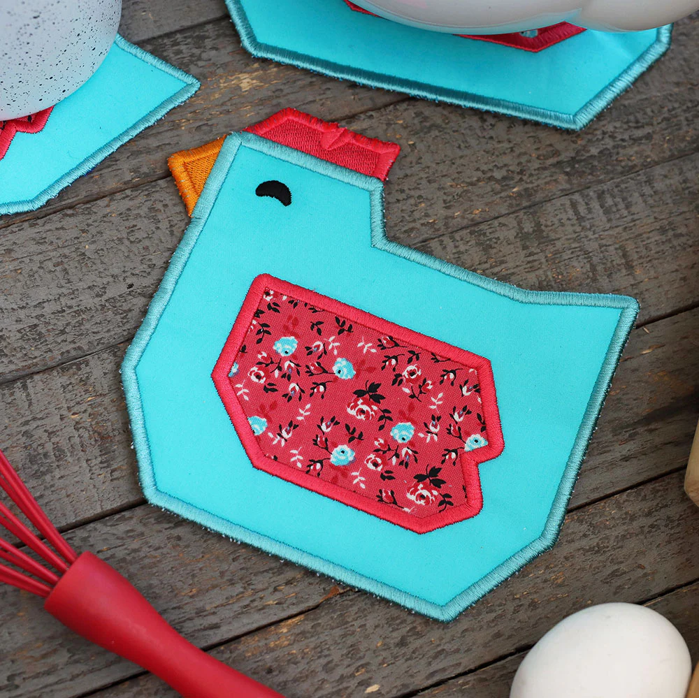 Farmyard Chicken Trivet (In-the-Hoop) - Image 4