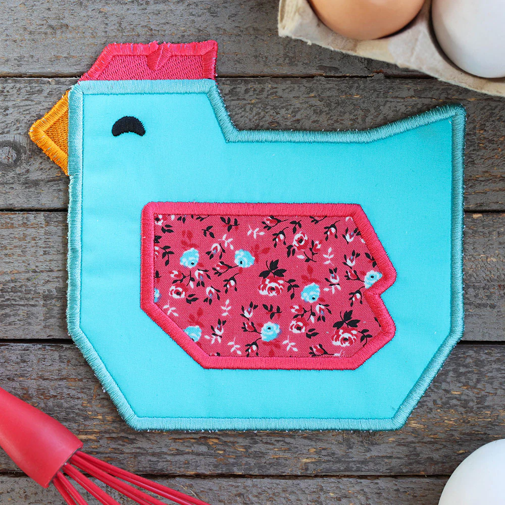 Farmyard Chicken Trivet (In-the-Hoop) - Image 5