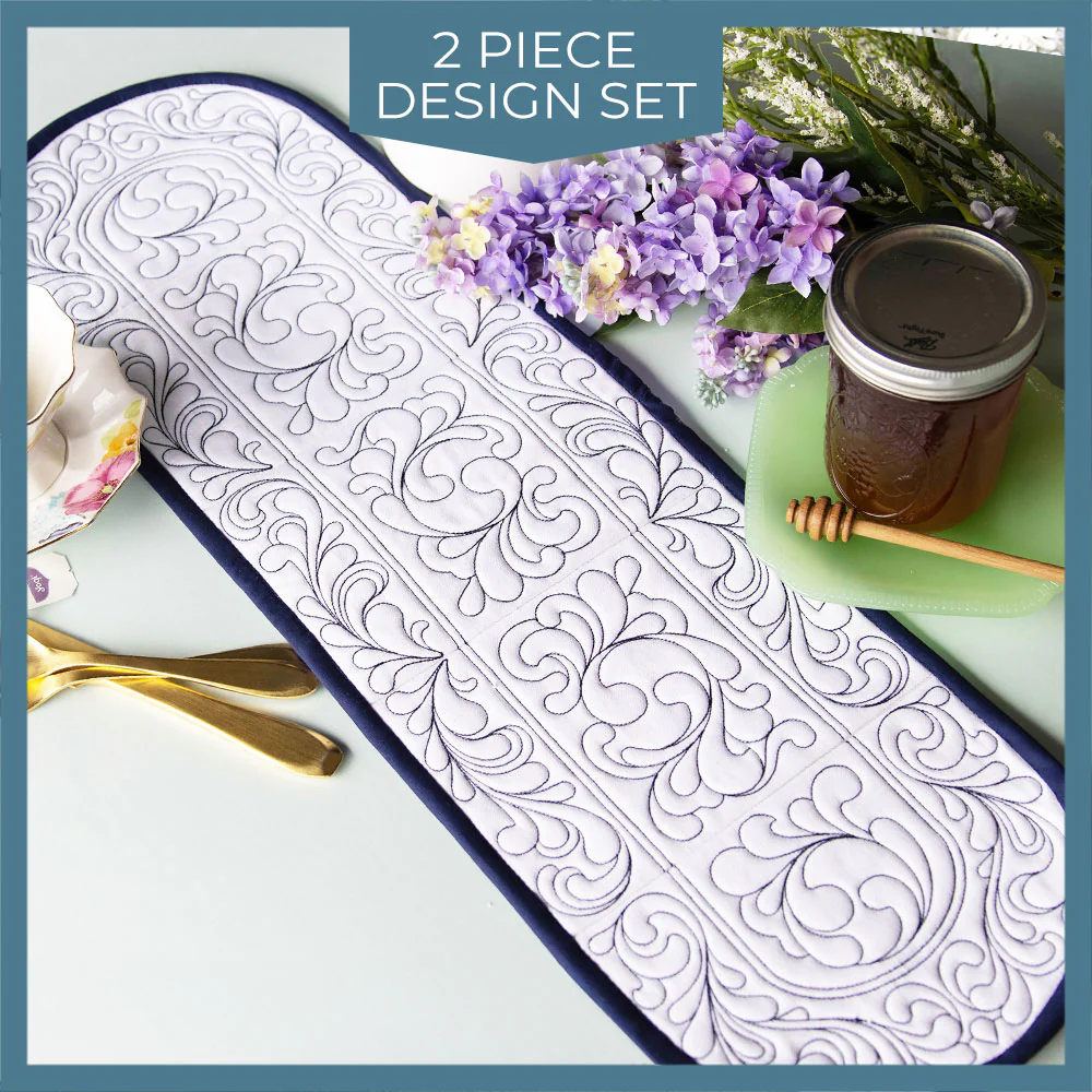 Feather Quilting Table Runner Set - Image 7