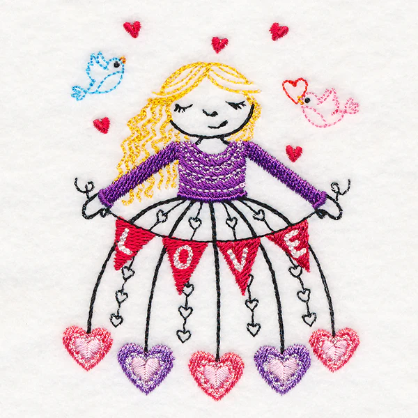 February Friend with Valentine's Bunting - Image 3