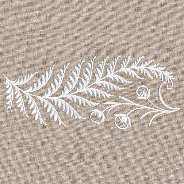 Fern and Berries Border (Whitework) - Image 4