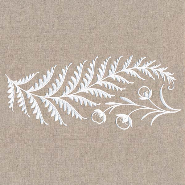 Fern and Berries Border (Whitework) - Image 5