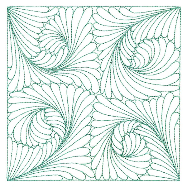 Fern Pattern Quilting Square (Double Run) - Image 4