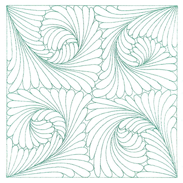 Fern Pattern Quilting Square (Double Run) - Image 6