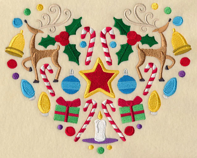 Festive Christmas Heart - Star
