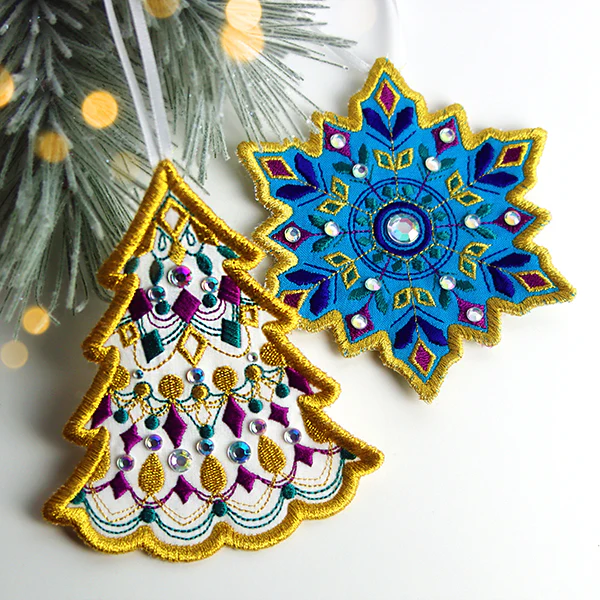 Festive & Fancy Snowflake Ornament (In-the-Hoop) - Image 3
