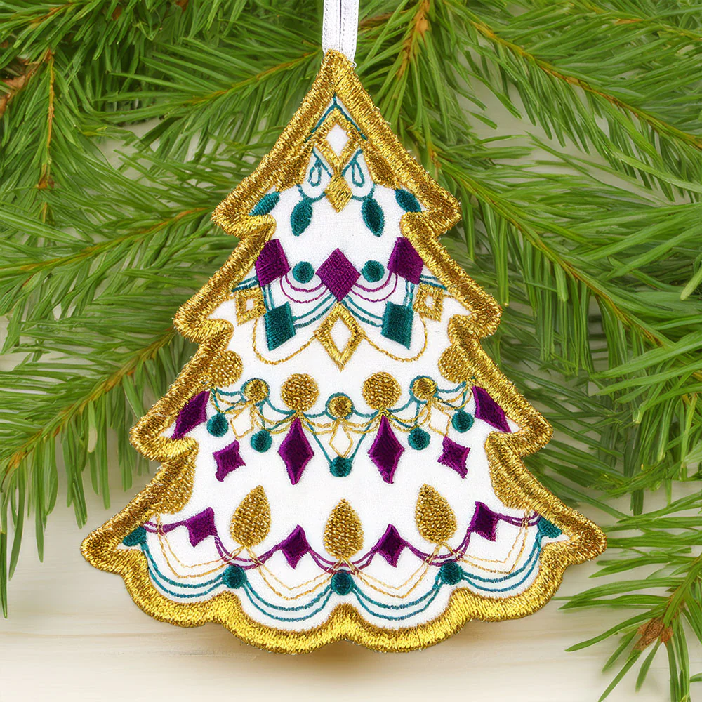 Festive & Fancy Tree Ornament (In-the-Hoop) - Image 4