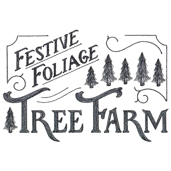 Festive Foliage Tree Farm Market Sign - Image 2