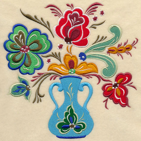 Festive Rosemaling Bouquet
