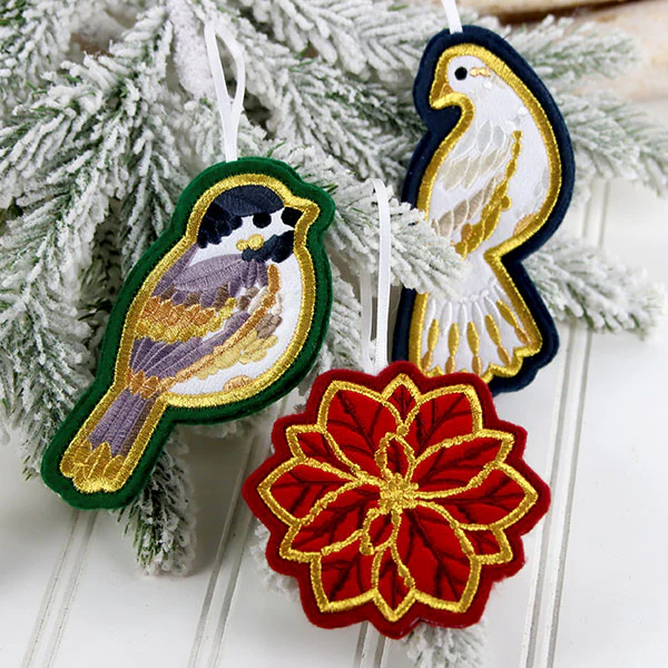 Festive Woodland Ornaments - Poinsettia - Image 2
