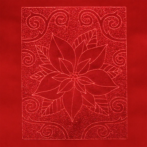 Filigree Christmas Poinsettia (Trapunto) - Image 2