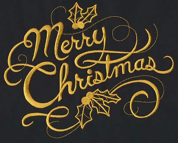 Filigree Merry Christmas (Goldwork) - Image 2