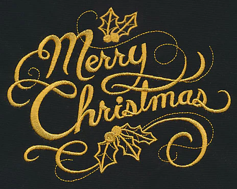 Filigree Merry Christmas (Goldwork) - Image 4