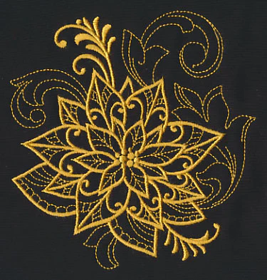 Filigree Poinsettia (Goldwork) - Image 4
