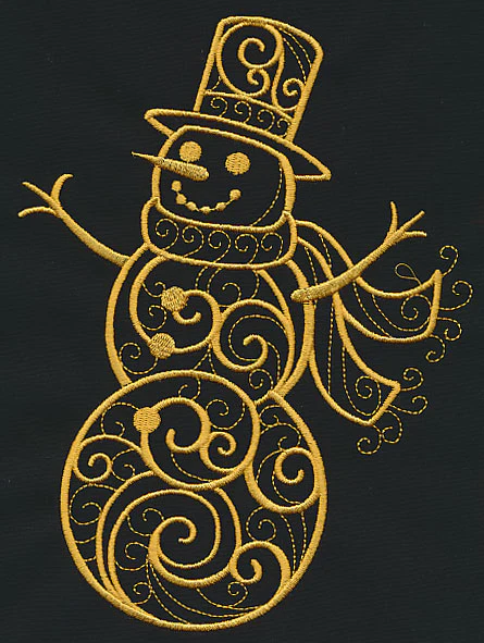 Filigree Snowman (Goldwork) - Image 2