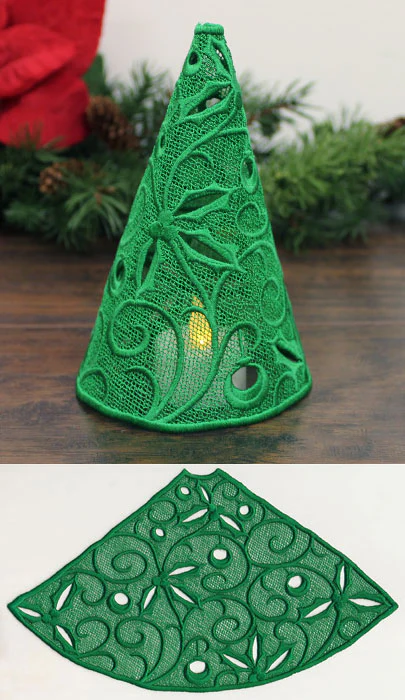 Filigree Tree with Holly and Berries (Lace)