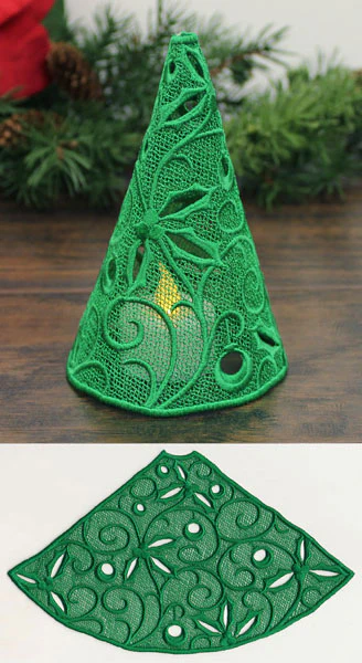 Filigree Tree with Holly and Berries (Lace) - Image 2