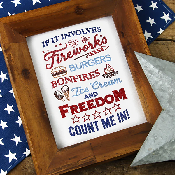 Fireworks & Freedom Sign