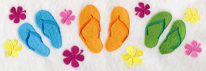 Flip Flops and Hibiscus Border - Image 5