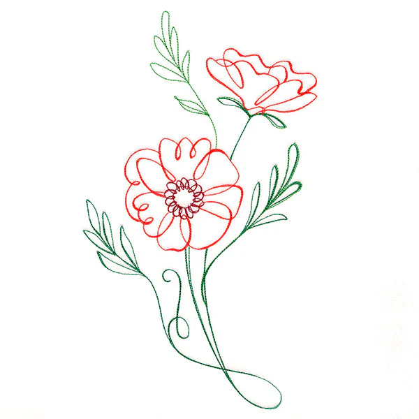 Floral Calligraphy - Poppy - Image 6