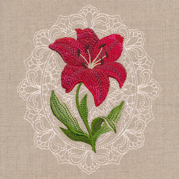 Floral Cameo - Scarlet Lily - Image 3