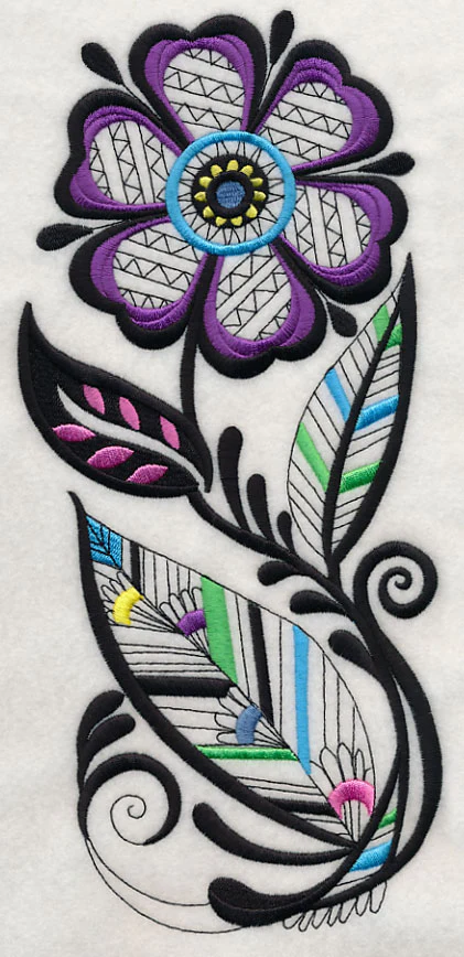 Floral Charm (Blackwork) - Image 5