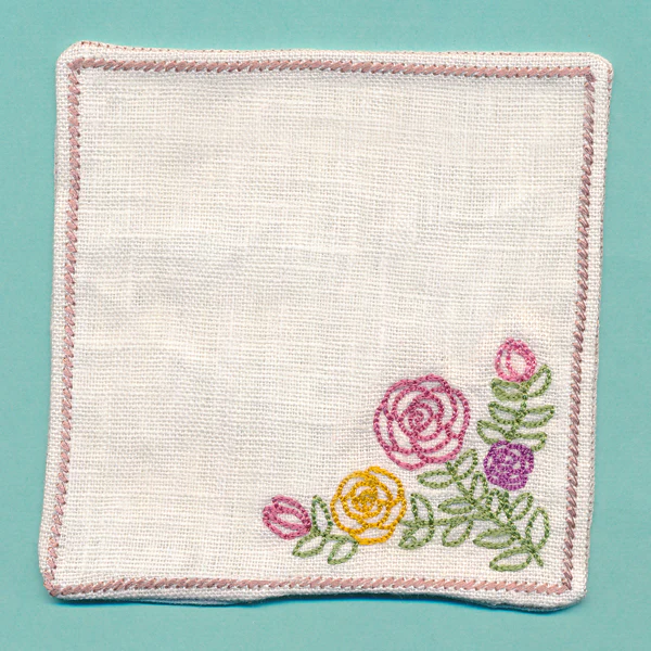 Floral Coaster - Dahlias (In-the-Hoop)
