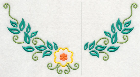 Floral Fashion Neckline (V-Neck) (Split) - Image 2