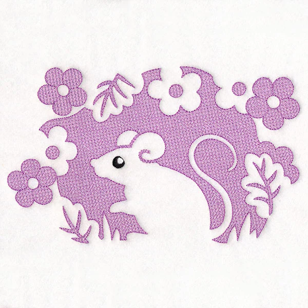 Floral Mouse (Embossed) - Image 3