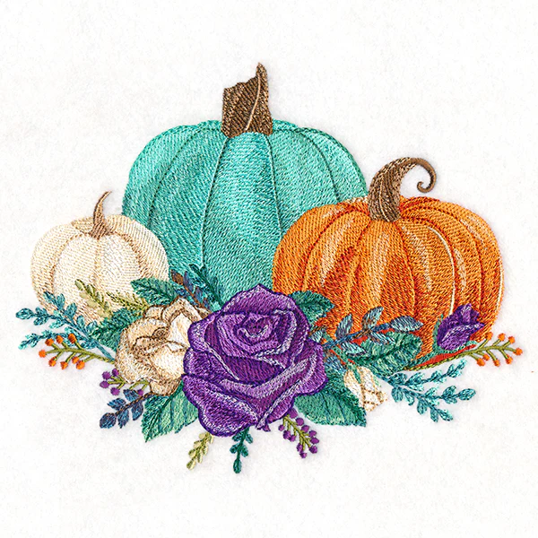 Floral Pumpkin Trio in Watercolor - Image 5