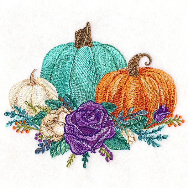 Floral Pumpkin Trio in Watercolor - Image 7