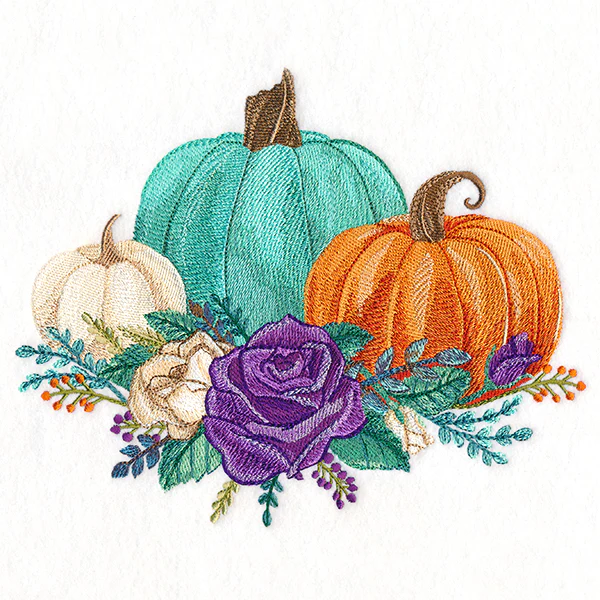 Floral Pumpkin Trio in Watercolor - Image 9