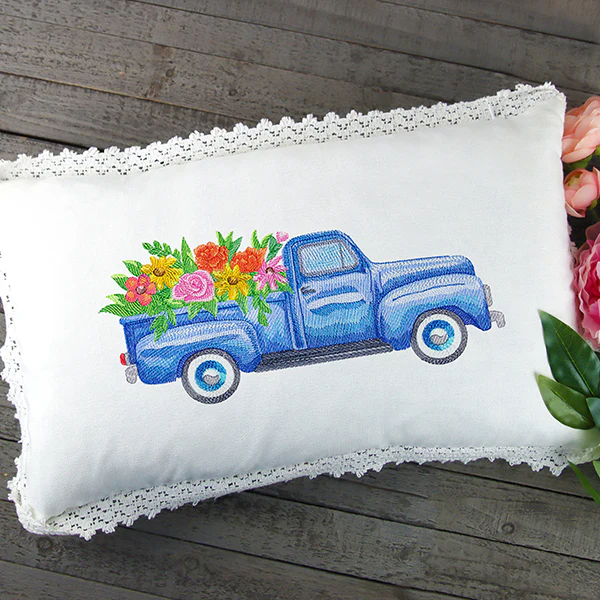 Floral Retro Truck in Watercolor - Image 6